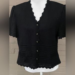 St.John Vintage black cardigan  L (14)